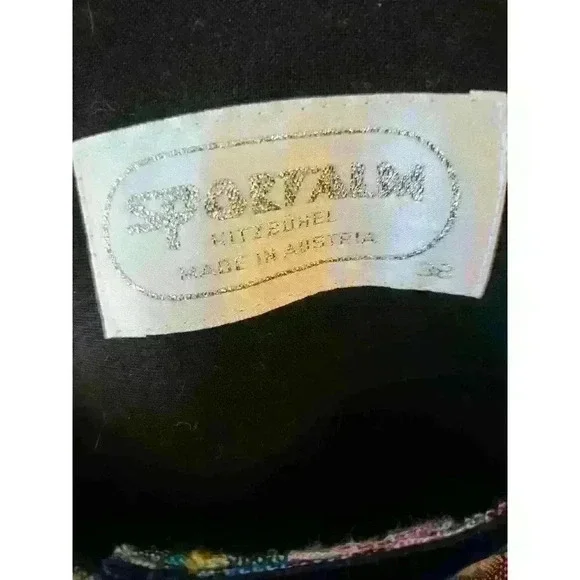 Sportalm Austrian Kitzbühel Floral Tapestry Button Bodice Pleated Skirt Dress 8.